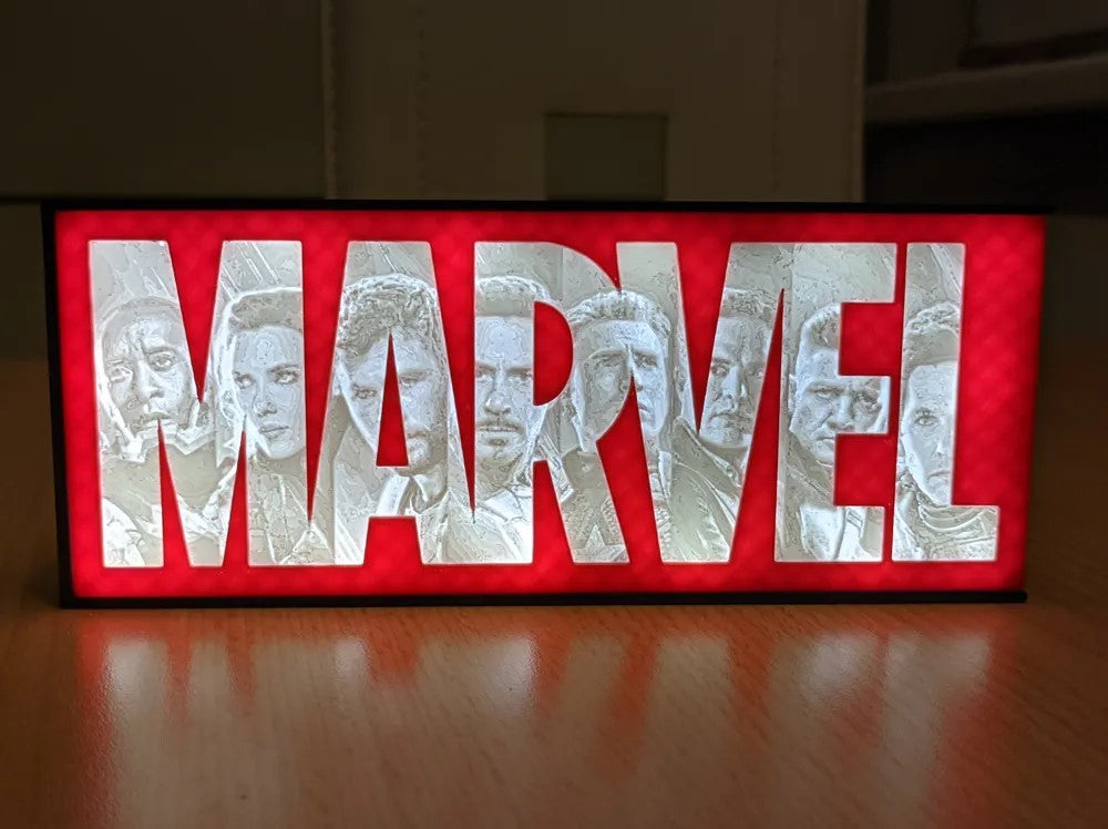 Marvel Tasarımlı Ledli Işık Kutusu Lightbox